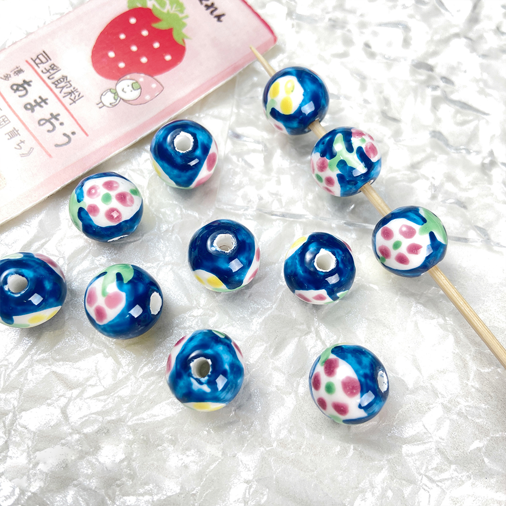 Fiasrel Fresh and delicate floral ceramic beads