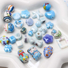 Fiasrel Fresh and light blue ceramic beads