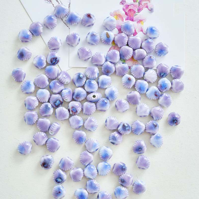 Fiasrel Multicolored shell ceramic beads
