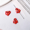Fiasrel Hand-painted ceramic beads for cartoon Christmas trees