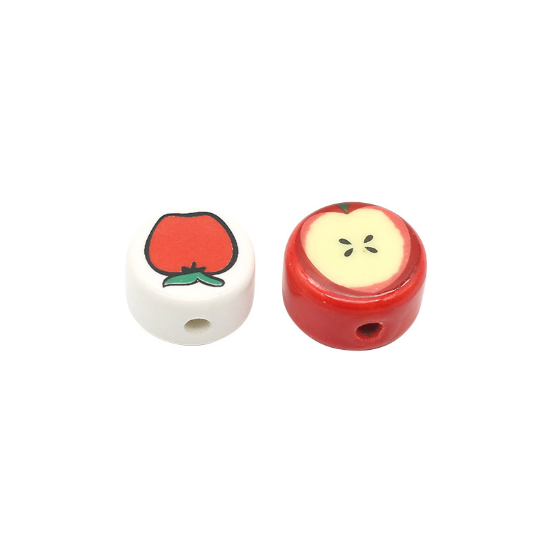 Fiasrel Ceramic Christmas apple beads