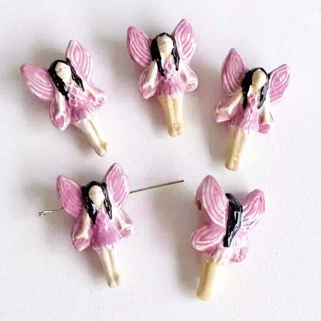 Fiasrel Colorful hand-painted ceramic beads for fairies