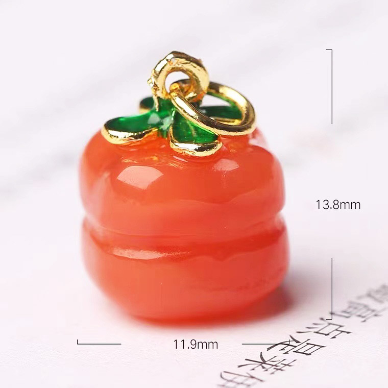 Fiasrel Nanhong agate persimmon Drop Pendant