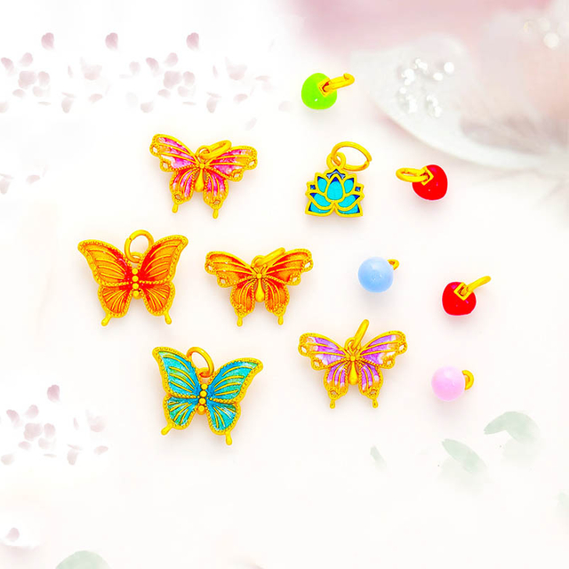 Fiasrel Swallowtail lotus Drop Pendant