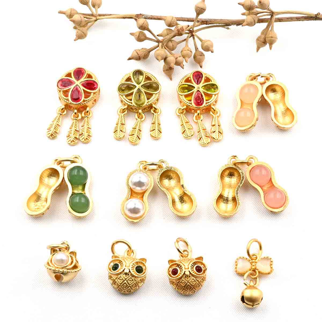 Fiasrel Peanut agate beads Drop Pendant