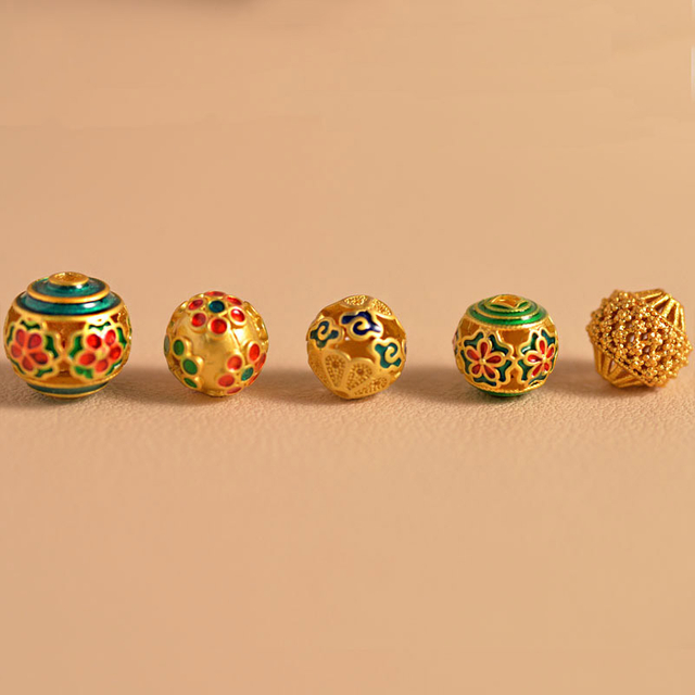Fiasrel Hollow ball spacer beads-3 Drop Pendant