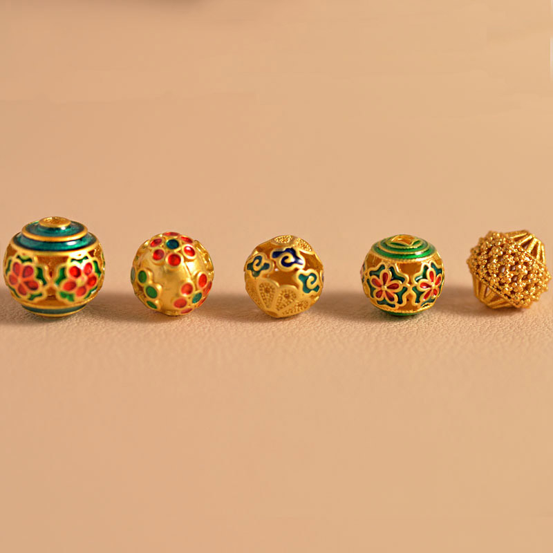 Fiasrel Hollow ball spacer beads-3 Drop Pendant