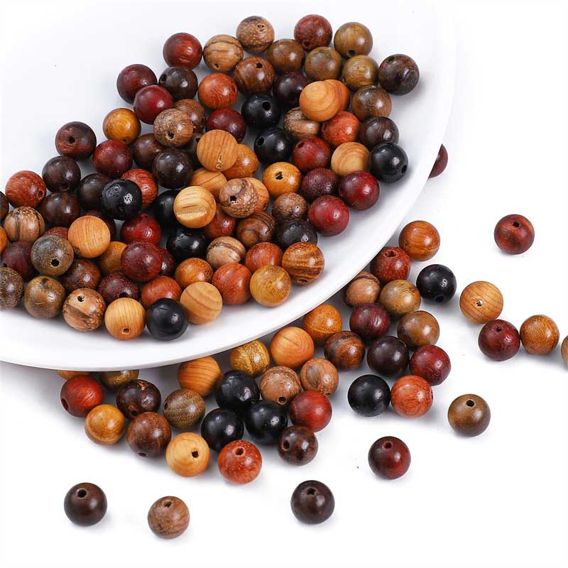 Fiasrel diy natural wooden bead round bead gourd ornaments
