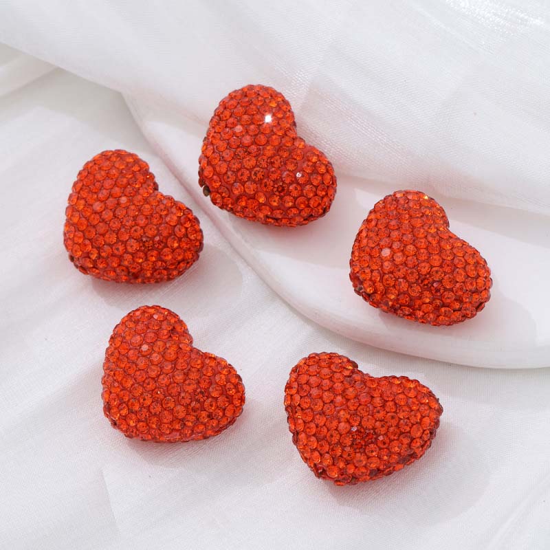Fiasrel 4pcs Loving soft clay DIY Shamballa Beads