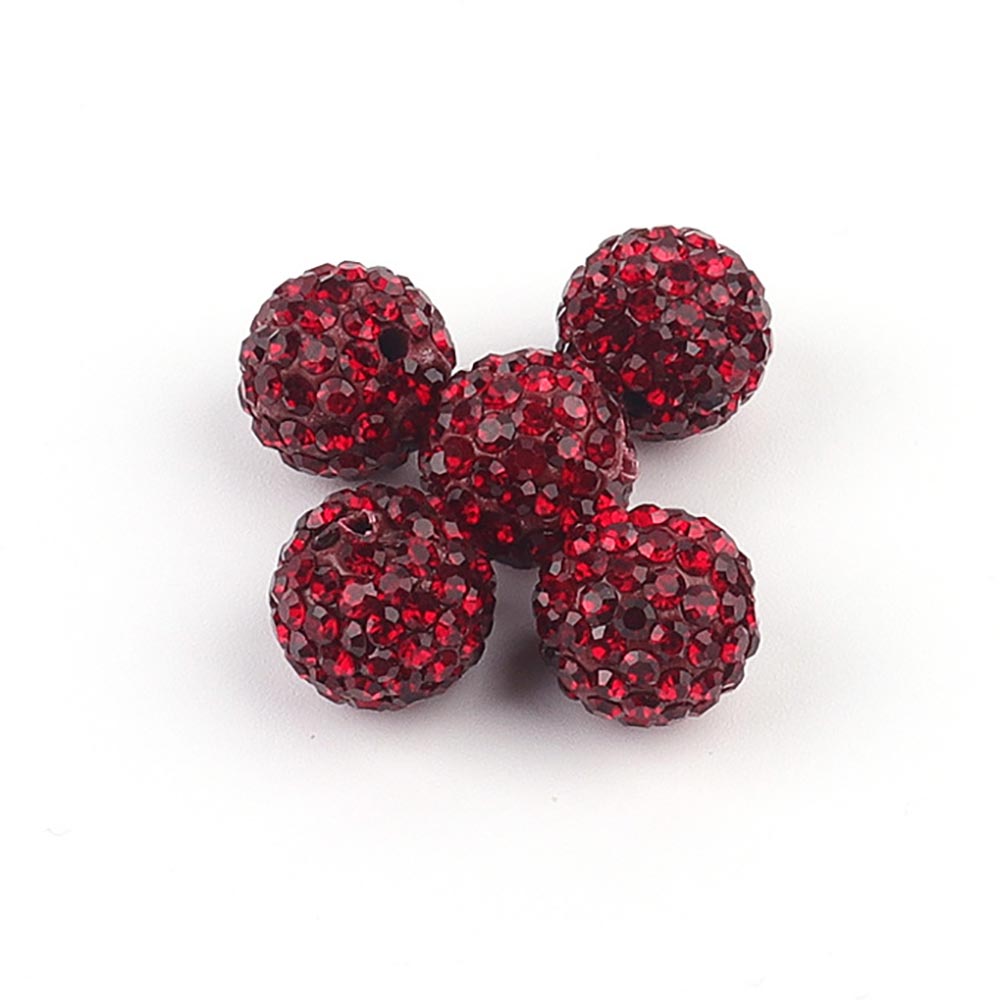 Fiasrel 10pcs Fully drilled clay balls DIY Shamballa Beads