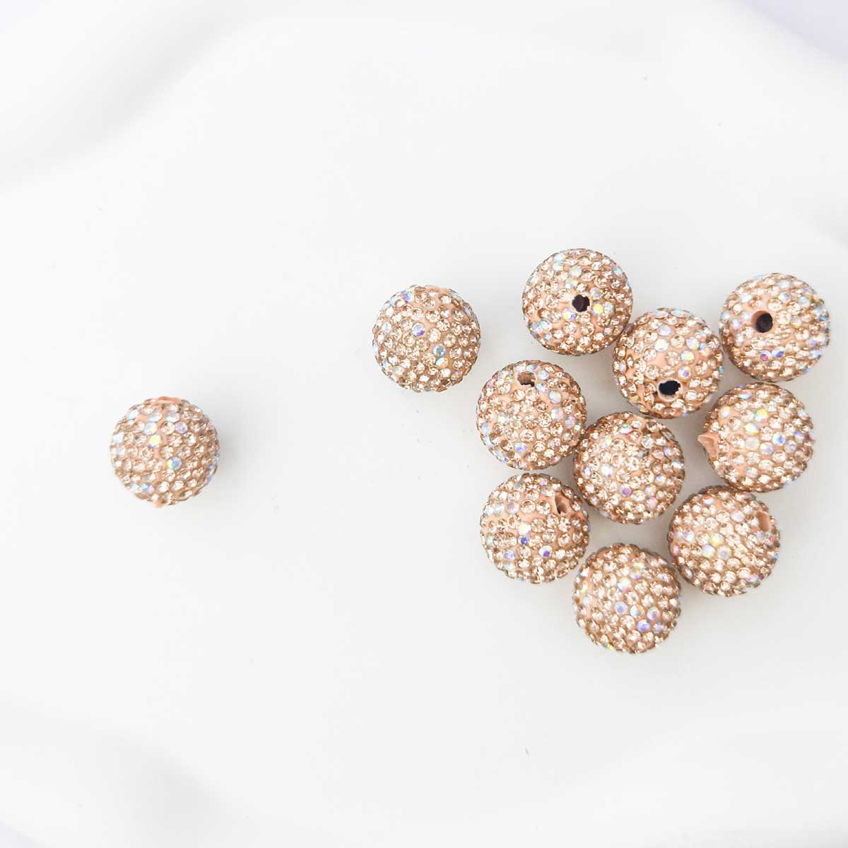 Fiasrel 5pcs Fully diamond K16 diamond balls DIY Shamballa Beads