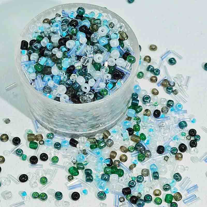 Fiasrel Assorted Styles & Colors DIY Glass Tube Beads