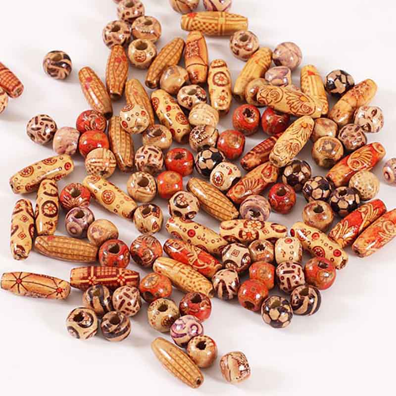 Fiasrel Assorted Floral & Wooden Beads - DIY Handmade Jewelry 