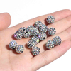 Fiasrel 20pcs Three rows of drills made of clay DIY Shamballa Beads