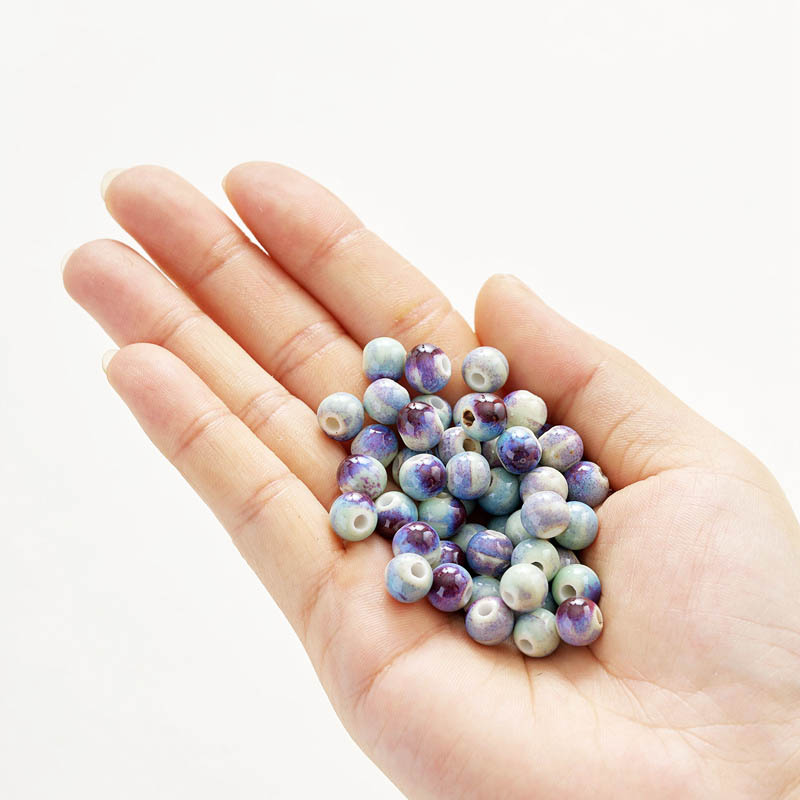 Fiasrel 10mm Kiln-transformed ceramic beads