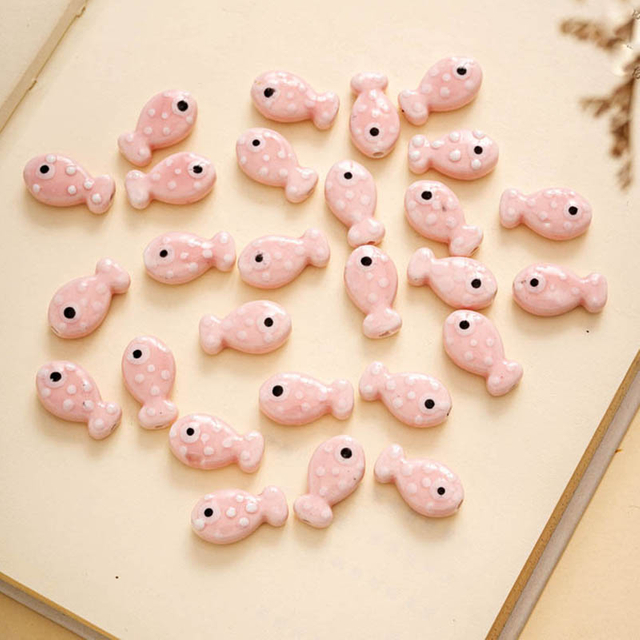 Fiasrel Cartoon fish ceramic beads