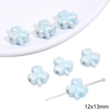 Fiasrel Blue flower and grass ceramic beads