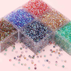 Fiasrel 10g Two-Tone Aurora Glass Round Beads Seed Beads