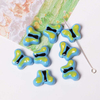 Fiasrel Blue hand-painted butterfly ceramic beads
