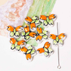 Fiasrel Green hand-painted butterfly ceramic beads