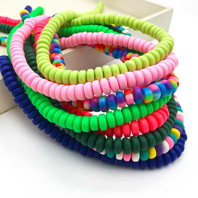 Fiasrel One string of 110 pieces of soft ceramic beads for wheels