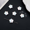 Fiasrel 10pcs Cartoon smiling face alloy beads