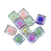 Fiasrel 16mm Transparent square smiley face beads