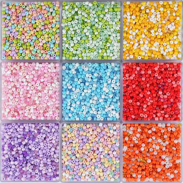 Fiasrel 3/4mm Multicolor Seed Beads for Handmade DIY