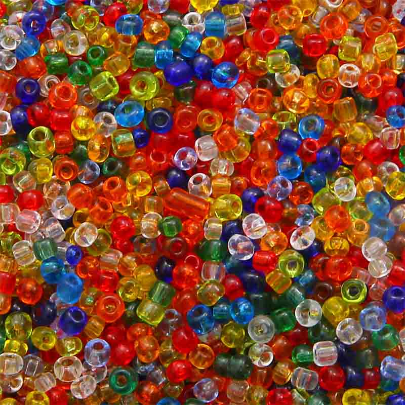Fiasrel 2/3/4mm 450g Clear Glass Seed Beads Bulk