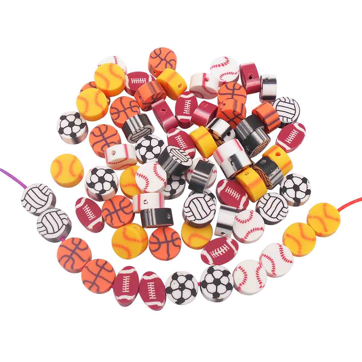 Fiasrel 50pcs Soft ceramic beads for sports balls