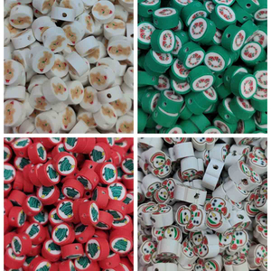 Fiasrel 1000pcs Christmas series soft clay beads