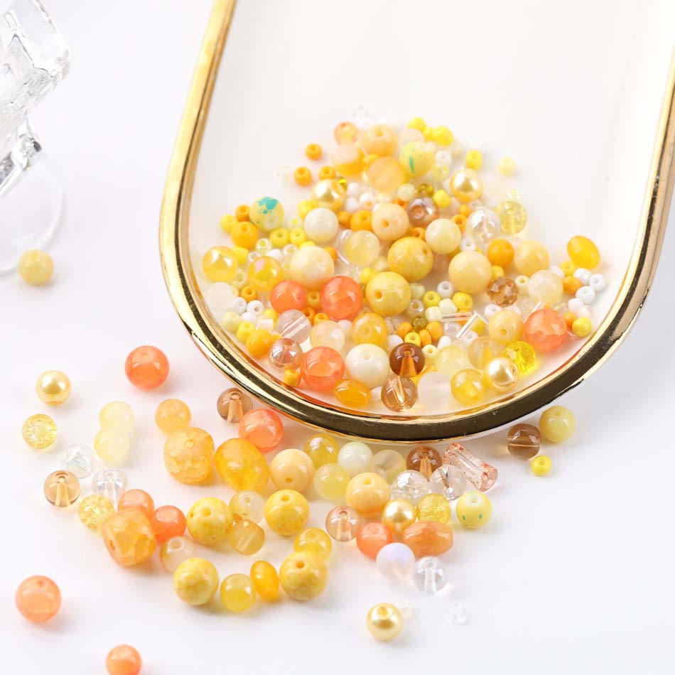 Fiasrel Mixed-Size Frosted Glass Seed Beads – DIY Craft for Phone Charms Beads