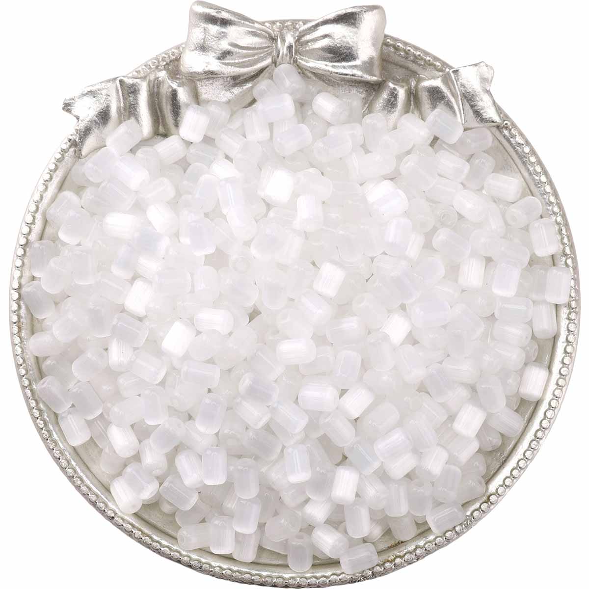 Fiasrel 10g Glass Cat's Eye Seed Beads - Barrel Shaped with Silk Finish