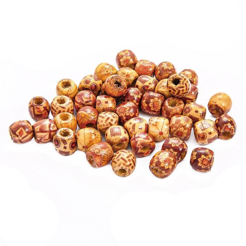 Fiasrel Natural chicken wing wood beads, round beads, bucket beads
