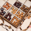 Fiasrel Wooden loose beads of the zodiac snake string