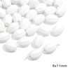 Fiasrel Frosted white ceramic diy beads