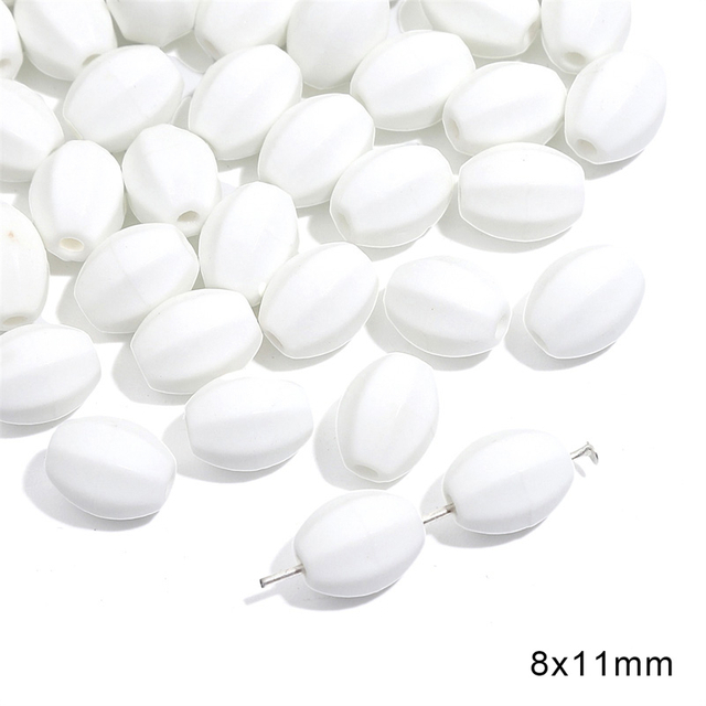 Fiasrel Frosted white ceramic diy beads