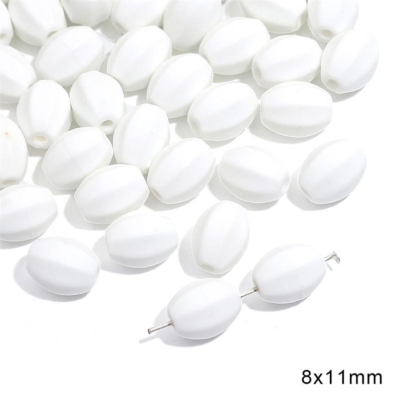Fiasrel Frosted white ceramic diy beads