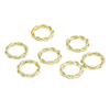 Fiasrel 100pcs Gold and silver embroidered opening ring