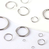 Fiasrel 100pcs Stainless steel open ring silver circular ring accessory