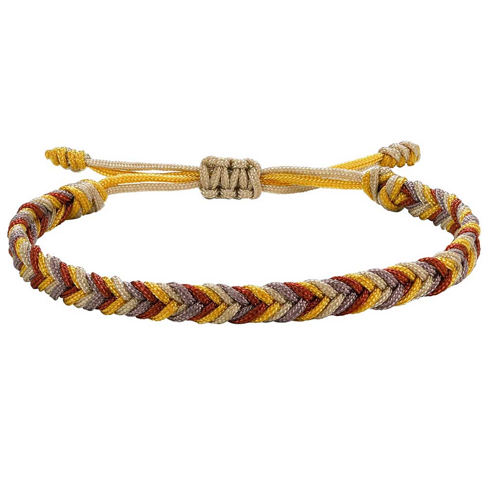 Fiasrel 6pcs Fishbone braid color-blocked bracelet
