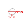 Fiasrel 200pcs 1mm Titanium steel open ring connection ring