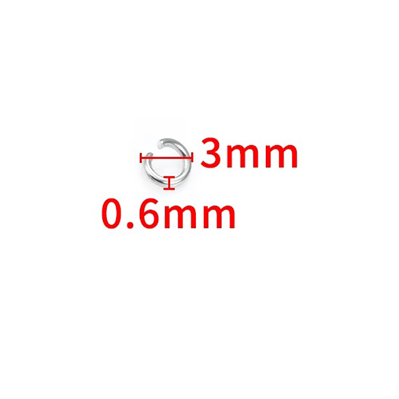 Fiasrel 200pcs 0.6mm Titanium steel open ring connection ring