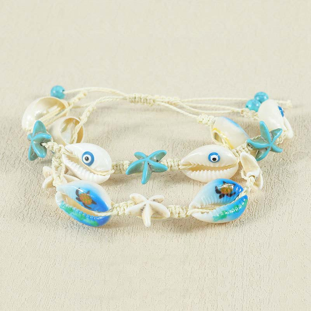 Fiasrel Bohemian-style ocean bracelet necklace