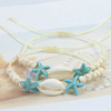 Fiasrel 2pcs Ocean Series Starfish Shell bracelet
