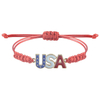 Fiasrel 2pcs Independence Day patriotic wristband