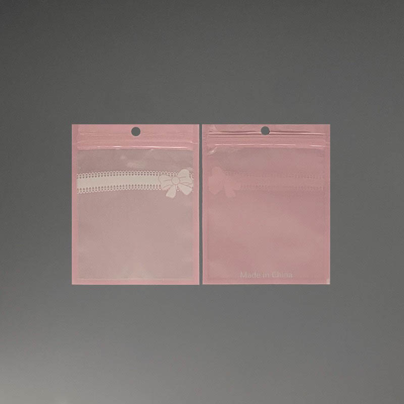 Fiasrel 100pcs Bow Cartoon Jewelry Self-sealing Bag -1