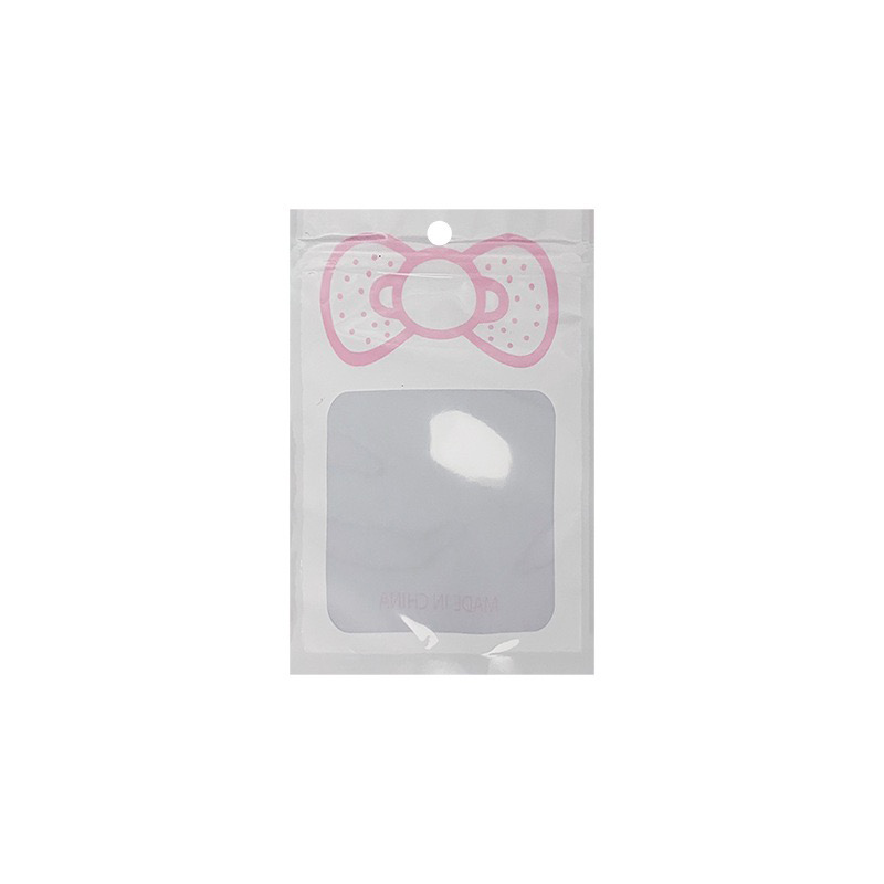 Fiasrel 100pcs Bow Cartoon Jewelry Self-sealing Bag -1