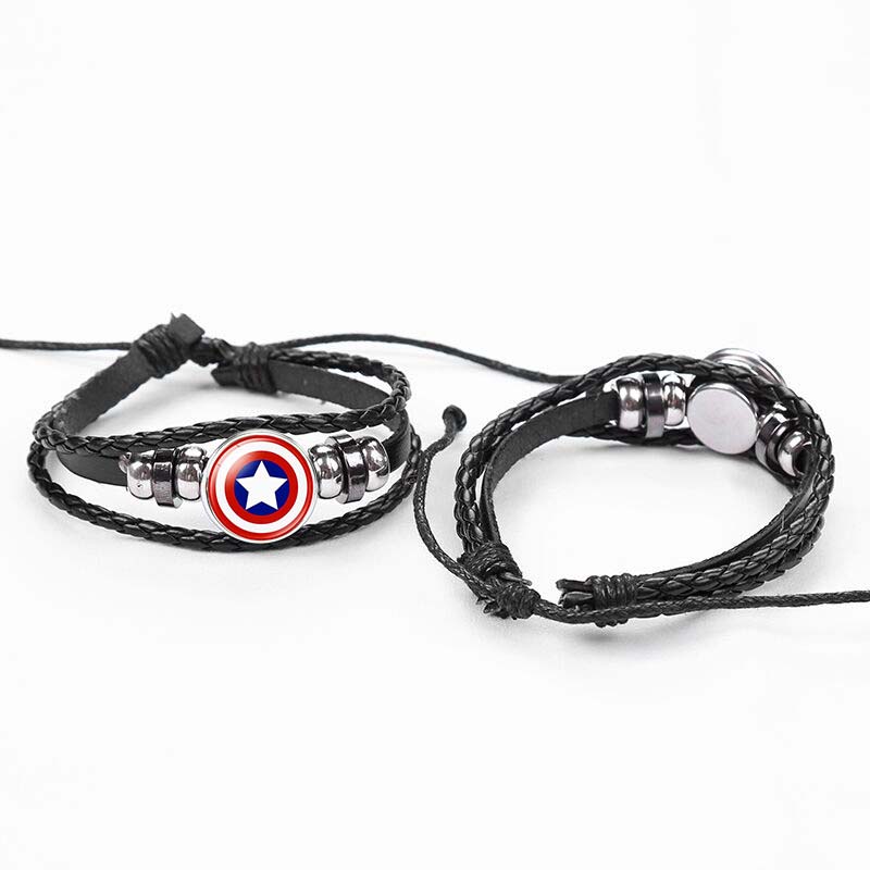 Fiasrel Marvel Heroes Glow-in-the-dark Bracelet PU Leather Night Lights Bracelets