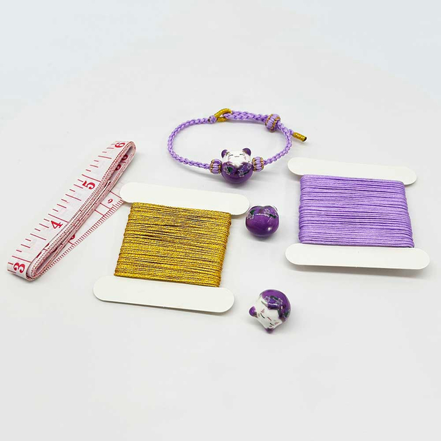Wholesale Lovely Colorful Lucky Cat Bracelet Thread Kit